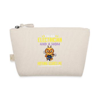 I'm An Electrician And A Mom Nothing Scares Me - Bio-Täschchen - Natur - Vorne