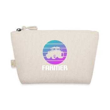 Retro Vintage Classic Farmer Farming - Organic Pouch - nature - Front
