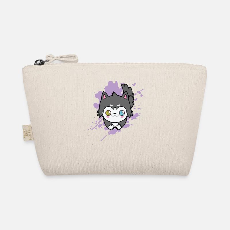 Chat avec une couleur d’yeux différente kawaii Trousse biologique