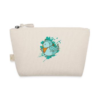 Bird with bib in kawaii style animal - Organic Pouch - nature - Front