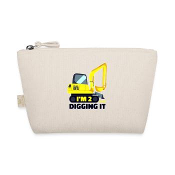 IM 2 and dig it Grabger children 2 years 2nd Bday - Organic Pouch - nature - Front