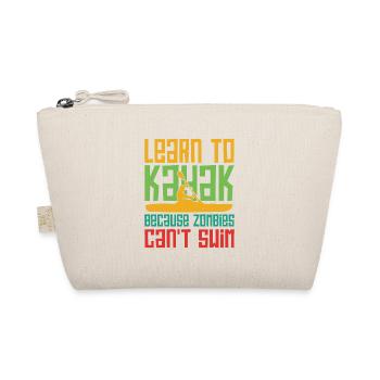 Learn To Kayak Because Zombies Can't Swim Canoe Ka - Bio-Täschchen - Natur - Vorne