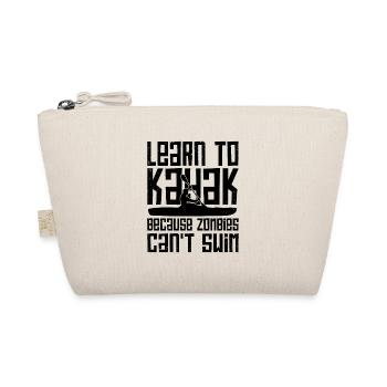 Learn To Kayak Because Zombies Can't Swim Canoe Ka - Bio-Täschchen - Natur - Vorne