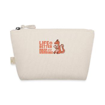 Life is better with Dragons Tier Drache - Organic Pouch - nature - Front