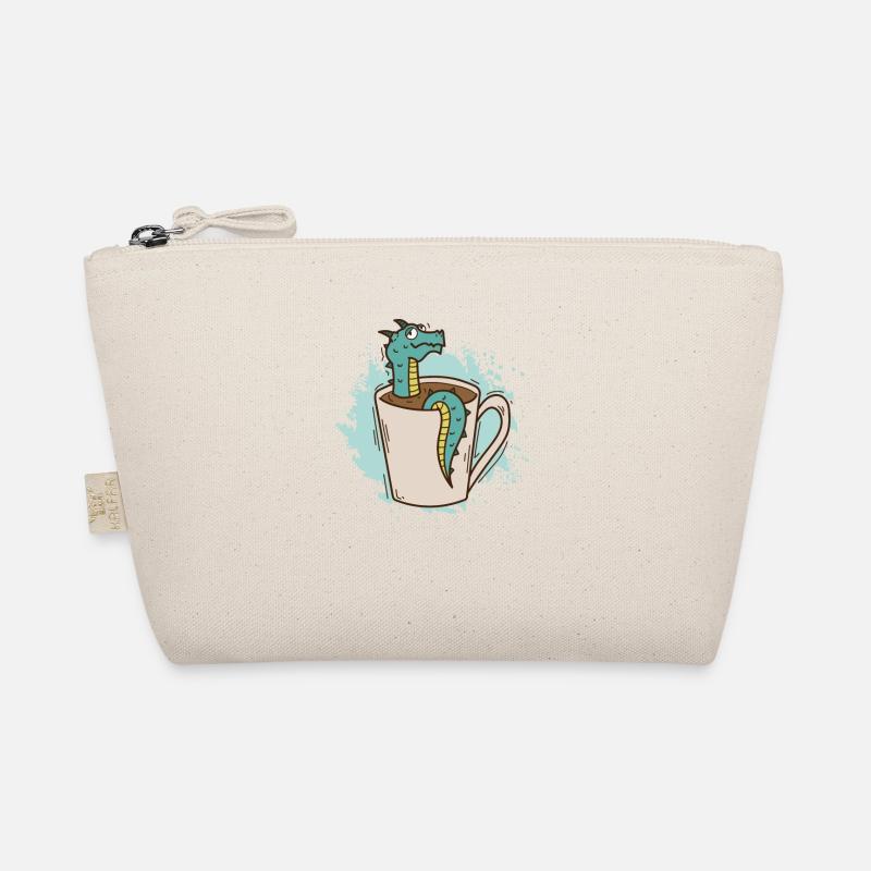 Dragon in a cup cute mythical creature Organic Pouch