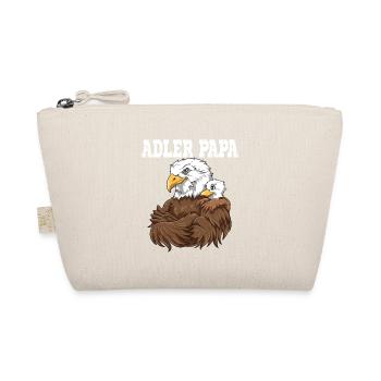 Adler Papa Adler Vater und Baby Papa Vatertag - Bio-Täschchen - Natur - Vorne