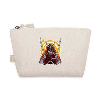 Samurai motif - Organic Pouch - nature - Front