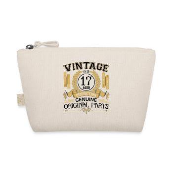 Vintage 17 ans - cadeau d'anniversaire 17 ans - Trousse biologique - nature - Devant