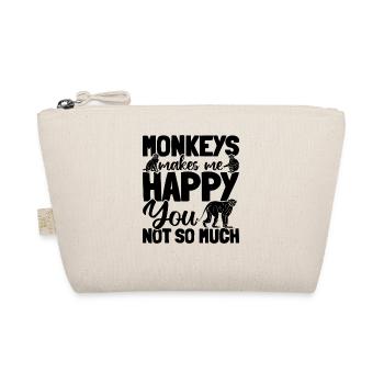 Monkeys Makes Me Happy You Not So Much - Orangutan - Organic Pouch - nature - Front
