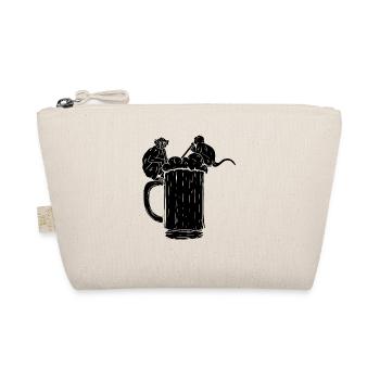 Orangutan Monkeys with Beer - Funny Monkey - Organic Pouch - nature - Front