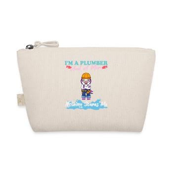 I'm A Plumber And A Mom Nothing Scares Me - Bio-Täschchen - Natur - Vorne
