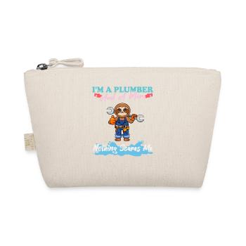 I'm A Plumber And A Mom Nothing Scares Me - Bio-Täschchen - Natur - Vorne