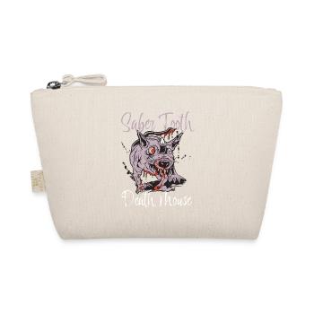 Sabre Tooth Death Mouse funny vintage quote - Organic Pouch - nature - Front