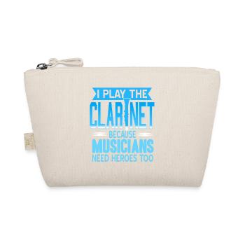 I Play The Clarinet Because Musician Need Heroes - Organic Pouch - nature - Front