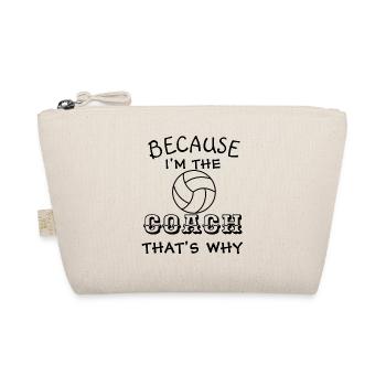 Volleyballtrainer Weil ich der Trainer bin - Bio-Täschchen - Natur - Vorne