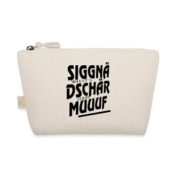 siggnädschär muuuf schwarz - Bio-Täschchen - Natur - Vorne