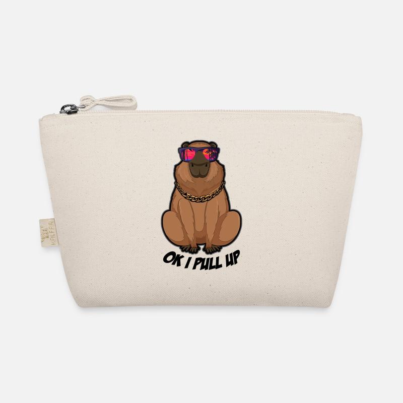 Ok I Pull Up Funny Capybara Glasses Dank Rodent Organic Pouch