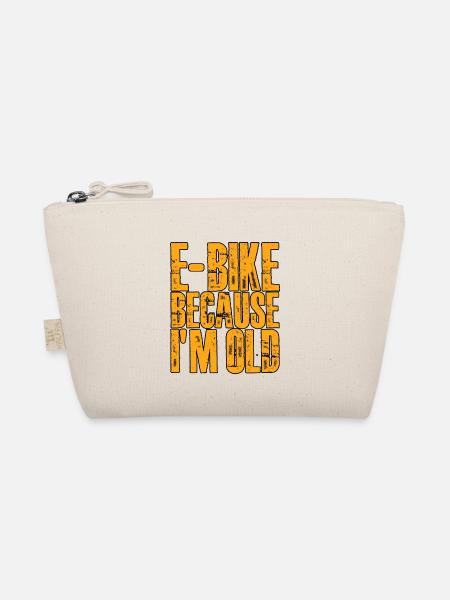E-bike Because I'm Old 2 - Organic Pouch - nature - Front