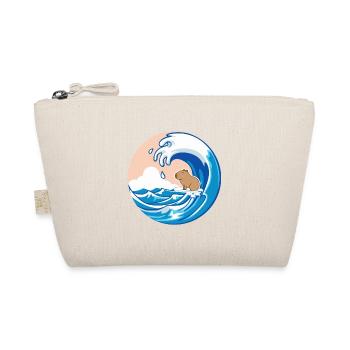 Wave Capybara Surfing Rodent Funny Animal Lover - Organic Pouch - nature - Front