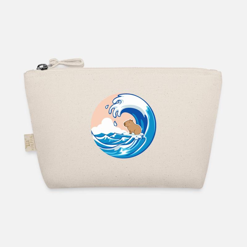 Vague Capybara Surf Rongeur Drôle d’Animal Lover - Trousse biologique - nature