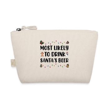 Most likely to Ride Rudolph Lover Funny Christmas - Organic Pouch - nature - Front