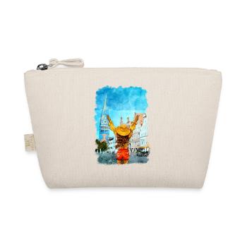 Lüneburg Illustration Frau Altstadt - Organic Pouch - nature - Front