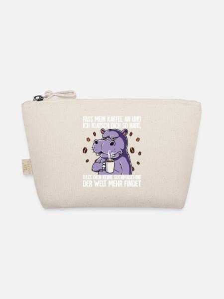 Fass mein Kaffee an und ich klatsch dich Kaffee - Bio-Täschchen - Natur - Vorne