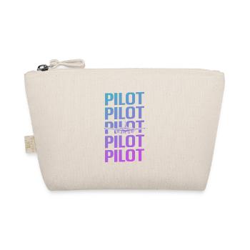 Retro Vintage Classic Pilot Aviation - Bio-Täschchen - Natur - Vorne