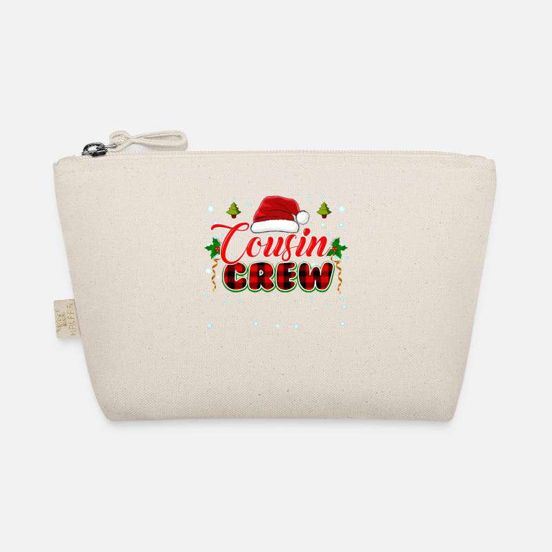 Red Plaid Christmas Design - Cute Christmas Cousin Organic Pouch