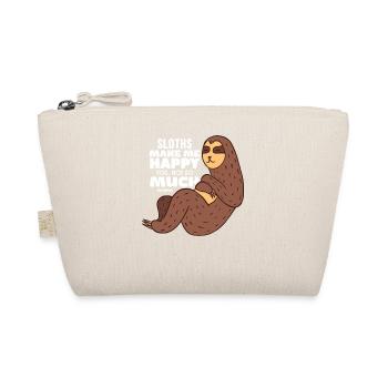 Sloths Make Me Happy You Not So Much - Organic Pouch - nature - Front