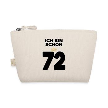 72 Geburtstag - 72 Jahre mit Krone - Bio-Täschchen - Natur - Vorne