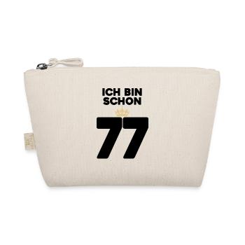 77 Geburtstag - 77 Jahre mit Krone - Bio-Täschchen - Natur - Vorne