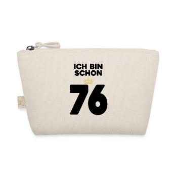 76 Geburtstag - 76 Jahre mit Krone - Bio-Täschchen - Natur - Vorne