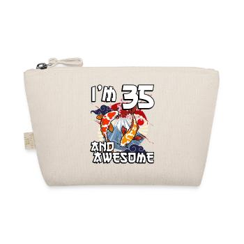 Ich Bin 35 Und Awesome Japanischer Karpfen Koi - Bio-Täschchen - Natur - Vorne