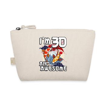 Ich Bin 30 Und Awesome Japanischer Karpfen Koi - Bio-Täschchen - Natur - Vorne