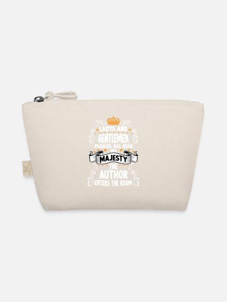 Author T Fun Saying Motive Authors - Organic Pouch - nature - Front