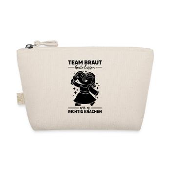 Team Braut Einhorn Polterabend Junggesellinnenabsc - Bio-Täschchen - Natur - Vorne