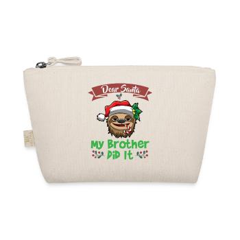 Dear Santa My Brother Did It Siblings Christmas - Bio-Täschchen - Natur - Vorne
