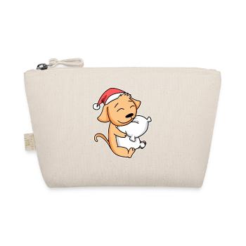 Hund Weihnachten Schlafen Hundebesitze Christmas - Bio-Täschchen - Natur - Vorne