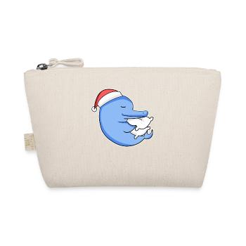 Dolphin Christmas Sleep Sleep Sleep Sleep - Organic Pouch - nature - Front