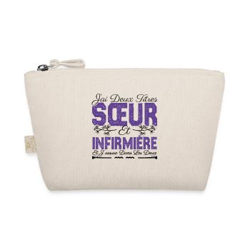 J'ai deux titres Sœur et Infirmière Cadeau soeur . - Trousse biologique - nature - Devant