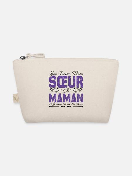 J'ai deux titres Sœur et maman. Cadeau soeur . - Trousse biologique - nature - Devant