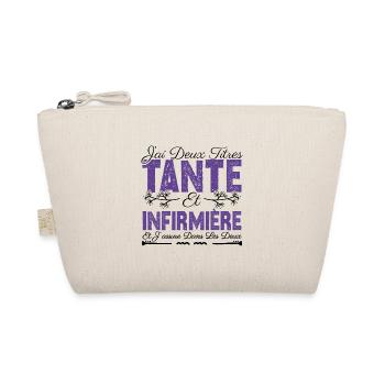 J'ai deux titres tante et Infermière. Cadeau . - Trousse biologique - nature - Devant