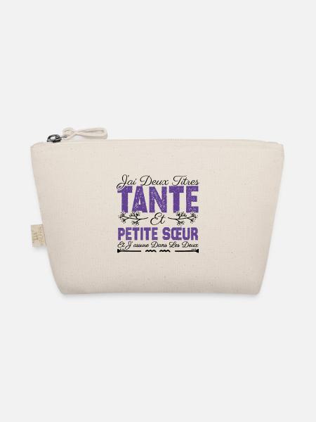 J'ai deux titres tante et Petite Sœur Cadeau . - Trousse biologique - nature - Devant