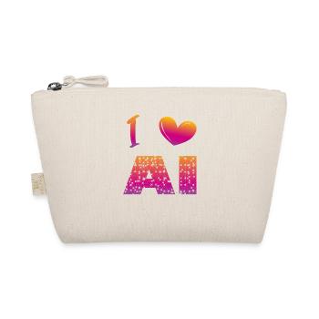 I love ai - Organic Pouch - nature - Front