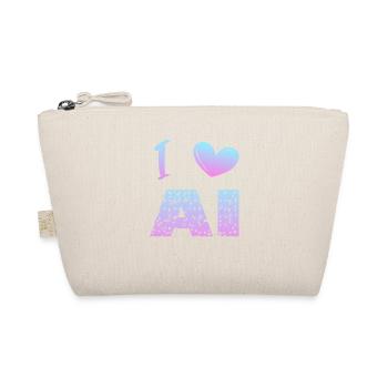 I love ai - Organic Pouch - nature - Front
