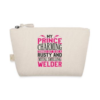 Welder Welding Girlfriend Vintage - Organic Pouch - nature - Front
