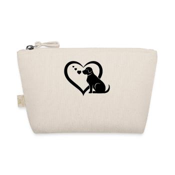 Dog With Heart Dog Lover Dog Owner Dog Puppy Cute - Bio-Täschchen - Natur - Vorne