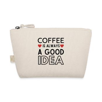 Morgenkaffee Zitate - KAFFEE IST IMMER EIN GUTES - Bio-Täschchen - Natur - Vorne