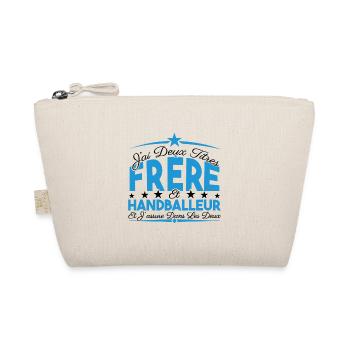 J'ai deux titres frère et Handballeur Cadeau frère - Trousse biologique - nature - Devant